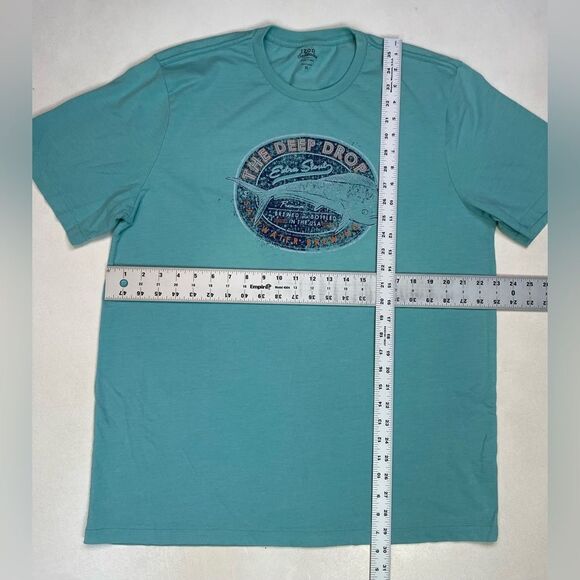 Izod Saltwater Brewing The Deep Drop Graphic T-shirt Men XL Blue Short Sleeve - Picture 5 of 5
